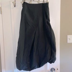 Oska Grey Bubble Hem Long Skirt